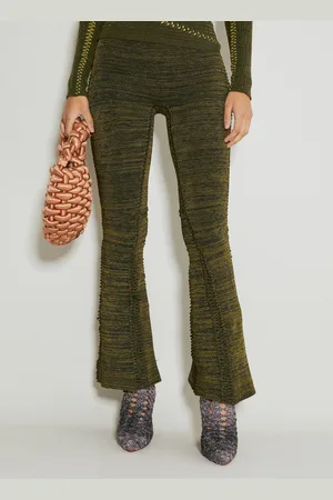 Isa Boulder Tent Flared Knit Pantalon - Femme Pantalons Green L