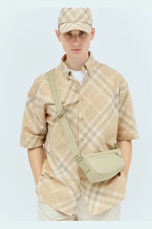 Burberry Shield Crossbody Sac - Homme Sacoches Khaki One Size