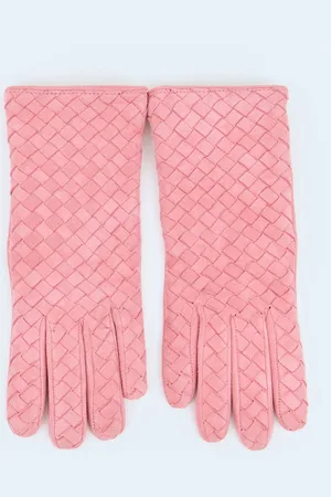 Bottega Veneta Suede Intrecciato Gloves - Femme Gants It - 7