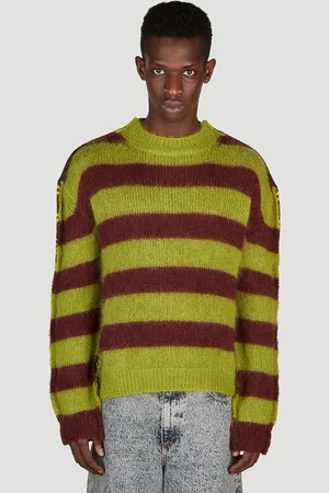 Marni Double Stripe Sweater - Homme Pulls Green Eu - 50