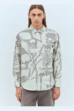 This Is Never That Skeletons Chemise- Homme Chemises Grey M