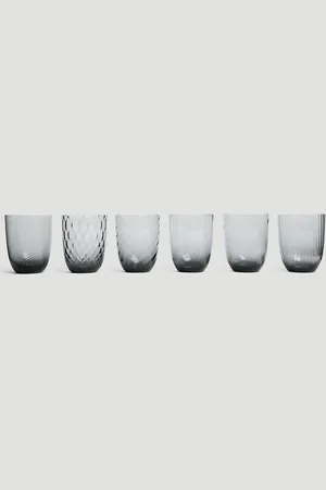 NasonMoretti Set Of Six Idra Water Glass - Glassware Grey One Size