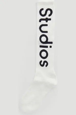 Acne Studios Logo-jacquard Socks - Chaussettes Eu 37 - 40