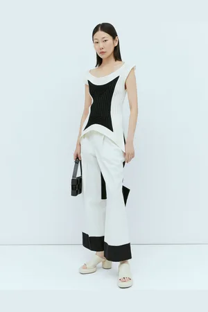 Issey Miyake Contrast Pantalon - Femme Pantalons 1