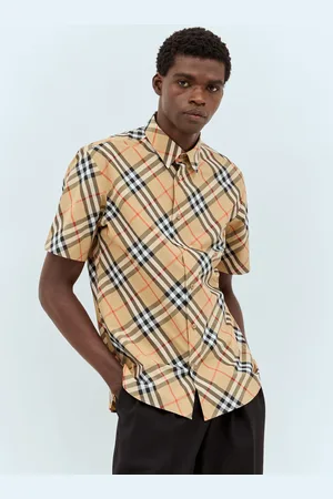 Burberry Check Poplin Chemise- Homme Chemises Beige L