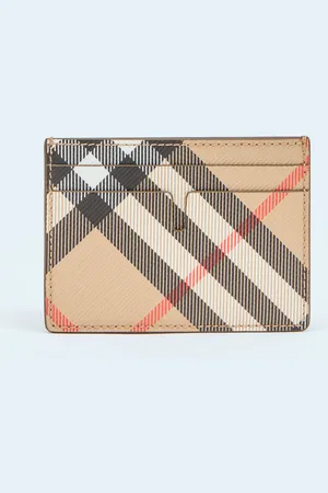 Burberry Check Cardholder - Homme Portefeuilles & Porte-cartes Beige One Size