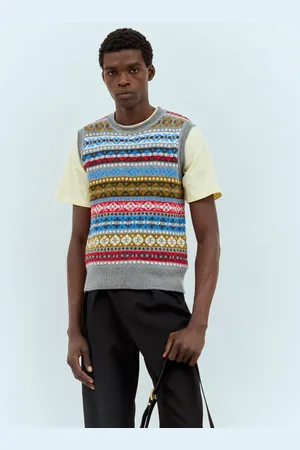 WALES BONNER Astral Knit Vest - Homme Pulls Grey M