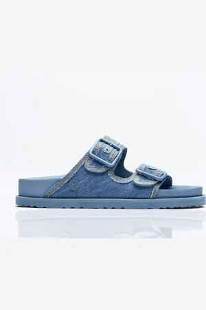 Birkenstock Arizona Stone Washed Denim Sandales- Homme Sandales Eu - 43