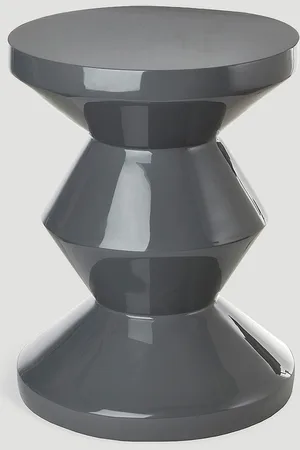 POLSPOTTEN Zig Zag Stool - Furniture Grey One Size