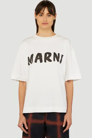 Marni Logo Print T-shirt - Femme T-shirts It - 38