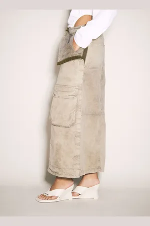 Y / PROJECT Cargo Maxi Skirt - Femme Jupes Beige Fr - 36