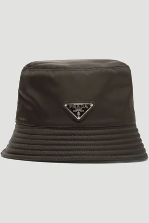 Prada Nylon Logo Bucket Hat - Homme Chapeaux L