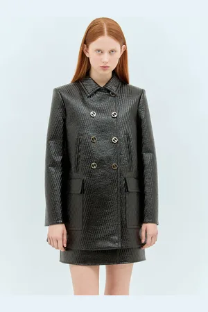 Gucci High-shine Interlocking G Coat - Femme Blousons It - 38