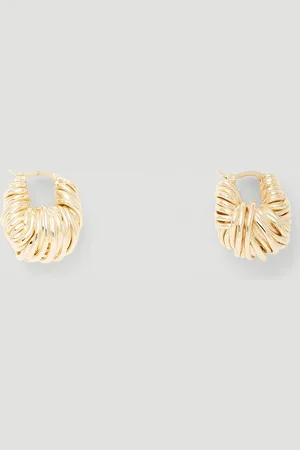 Bottega Veneta Twisted Hoop Earrings - Femme Bijoux One Size