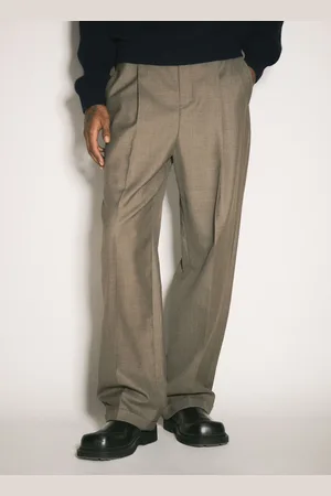 Saint Laurent Wool Tailored Pantalon - Homme Pantalons Grey Eu - 50