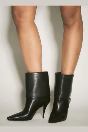 Saint Laurent Ricky Leather Bottes- Femme Bottines Et Bottes Eu - 36