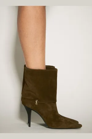 Saint Laurent Ricky Suede Bottes- Femme Bottines Et Bottes Eu - 36