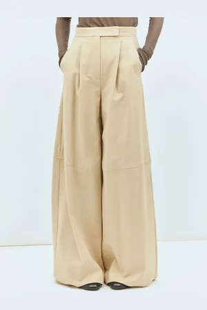 Max Mara Wide Leg Stretch Pantalon - Femme Pantalons Beige It - 38