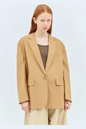 Max Mara Oversized Canvas Blazer - Femme Blazers Beige It - 38