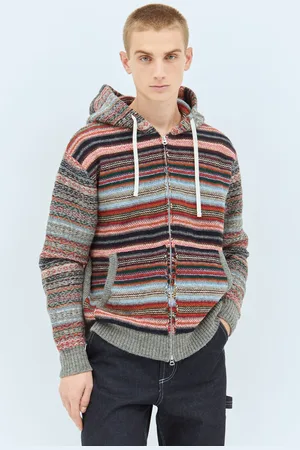 JUNYA WATANABE Striped Hooded Cardigan - Homme Pulls Multicolour M