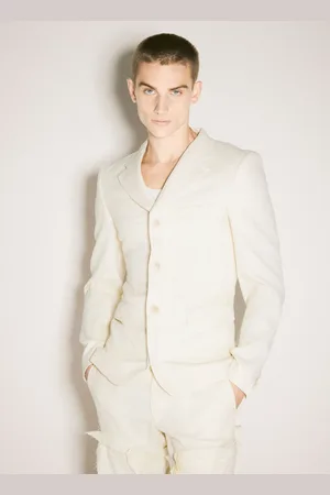 Comme des Garçons Single-breasted Wool-blend Blazer - Homme Blazers Cream L