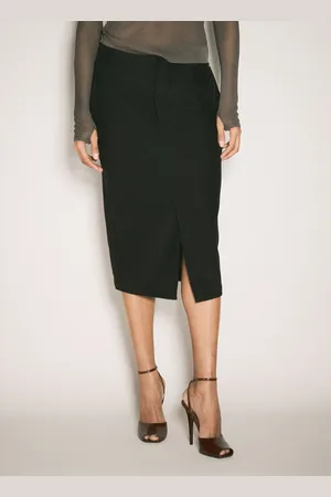 Saint Laurent Silk Pencil Skirt - Femme Jupes Fr - 38