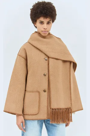 Totême Embroidered Scarf Jacket - Femme Blousons Camel Fr - 32