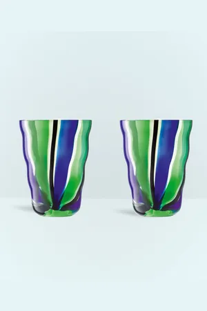 LSA International Set Of Two Folk Tumblers - Glassware Multicolour One Size
