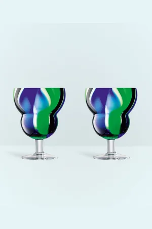 LSA International Set Of Two Wine Glasses - Glassware Multicolour One Size