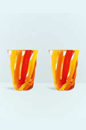 LSA International Set Of Two Folk Tumblers - Glassware Multicolour One Size