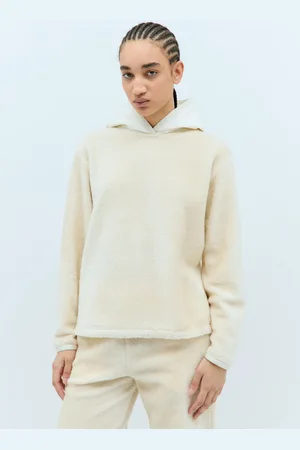 Moncler Teddy Hooded Sweatshirt - Femme Sweatshirts Cream M