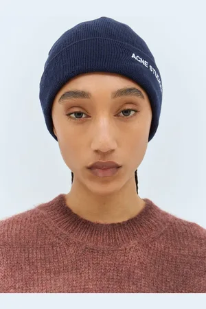Acne Studios Logo Embroidery Beanie Hat - Femme Chapeaux One Size