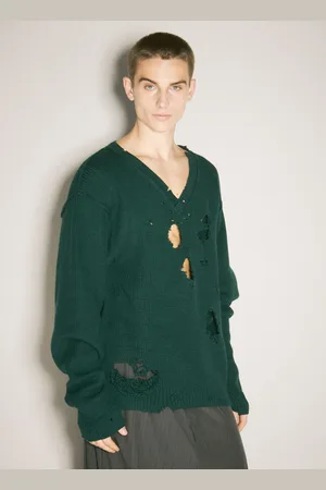 Vetements Destroyed Sweater - Homme Pulls Green S