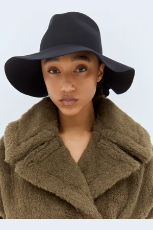 Max Mara Felt Wool Wide Brim Hat - Femme Chapeaux Navy 57