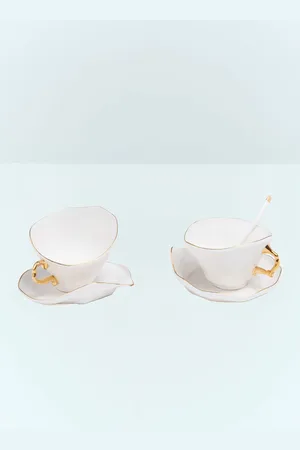 SELETTI Meltdown Teacup, Saucer And Spoon Set - Tea & Coffee One Size