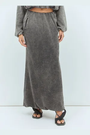 Diesel O-tulip Maxi Skirt - Femme Jupes Grey M
