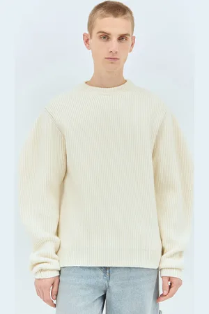 Jil Sander Crewneck Wool Sweater - Homme Pulls Cream Eu - 48