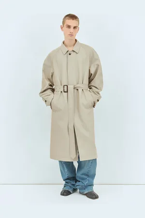 Maison Margiela Raw Cuffs Trench Coat - Homme Manteaux Beige Eu - 48