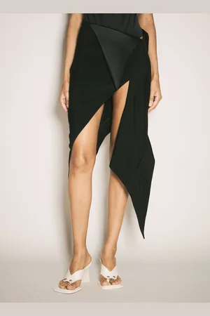 MUGLER Cummerbund Satin Skirt - Femme Jupes Fr - 36