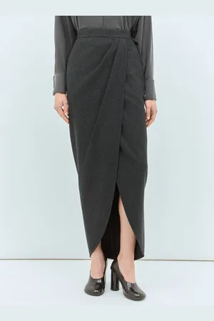 Max Mara Wool Wrap Skirt - Femme Jupes Grey It - 40