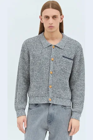 Brain Dead Button-up Cardigan - Homme Pulls Grey M