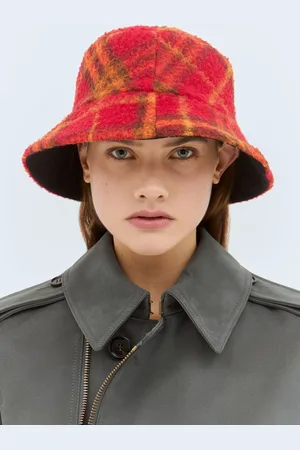 Burberry Reversible Check Fleece Bucket Hat - Femme Chapeaux L