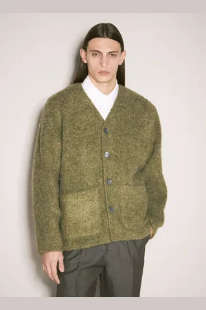 OUR LEGACY Brushed Knit Cardigan - Homme Pulls Green Eu - 52