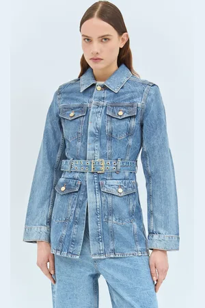 Ganni Foil Denim Jacket - Femme Blousons Fr - 40