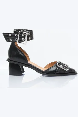 Ganni Feminine Buckle Open Cut Pumps - Femme Talons Eu - 38