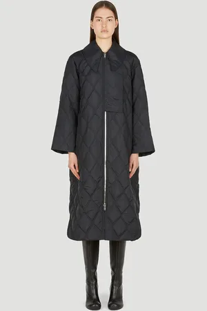 Ganni Quilted Coat - Femme Manteaux Fr - 38