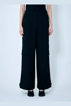 Ganni Solid Twill Suiting Cargo Pantalon - Femme Pantalons Fr - 34