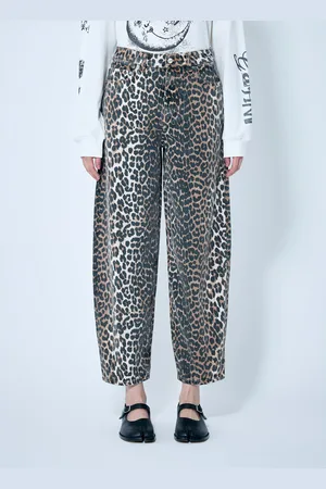 Ganni Leopard Stary Jeans - Femme Jeans 24
