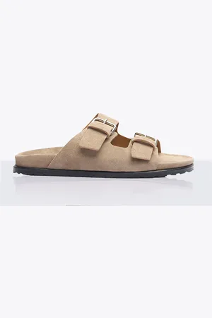 Scarosso Enea Suede Sandales- Homme Sandales Beige Eu - 40