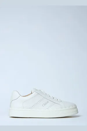Chloé Lauren Leather Baskets- Femme BasketsBlanc Eu - 36